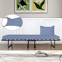 Vista 13 de IDEAhome Sábana bajera ajustable de punto de Jersey de 75 x 33 pulgadas con bolsillo profundo de 8 pulgadas, adecuada para literas, camping, casas