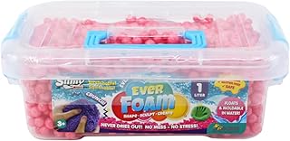 Slimy Ever Foam – 1 litro de masa sensorial original de nubes que nunca se seca, para amasar y modelar de forma creativa, también en el agua, color: rosa