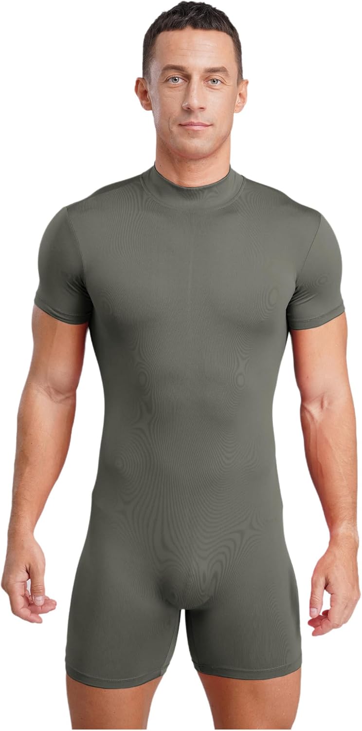 Men Adult Boxers Wrestling Singlets Sports Gym Athletic Supporters Undershirts Bodybuilding Turtleneck Bodysuits