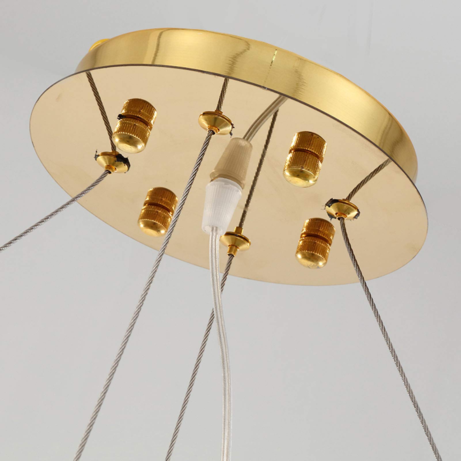 LED Deckenleuchte Wohnzimmerlampe 50cm Kristall Glas Deckenlampe LED Dimmbar Kaltweiss Warmweißes Licht Schlafzimmer Leuchte Mit Fernbedienung Modern