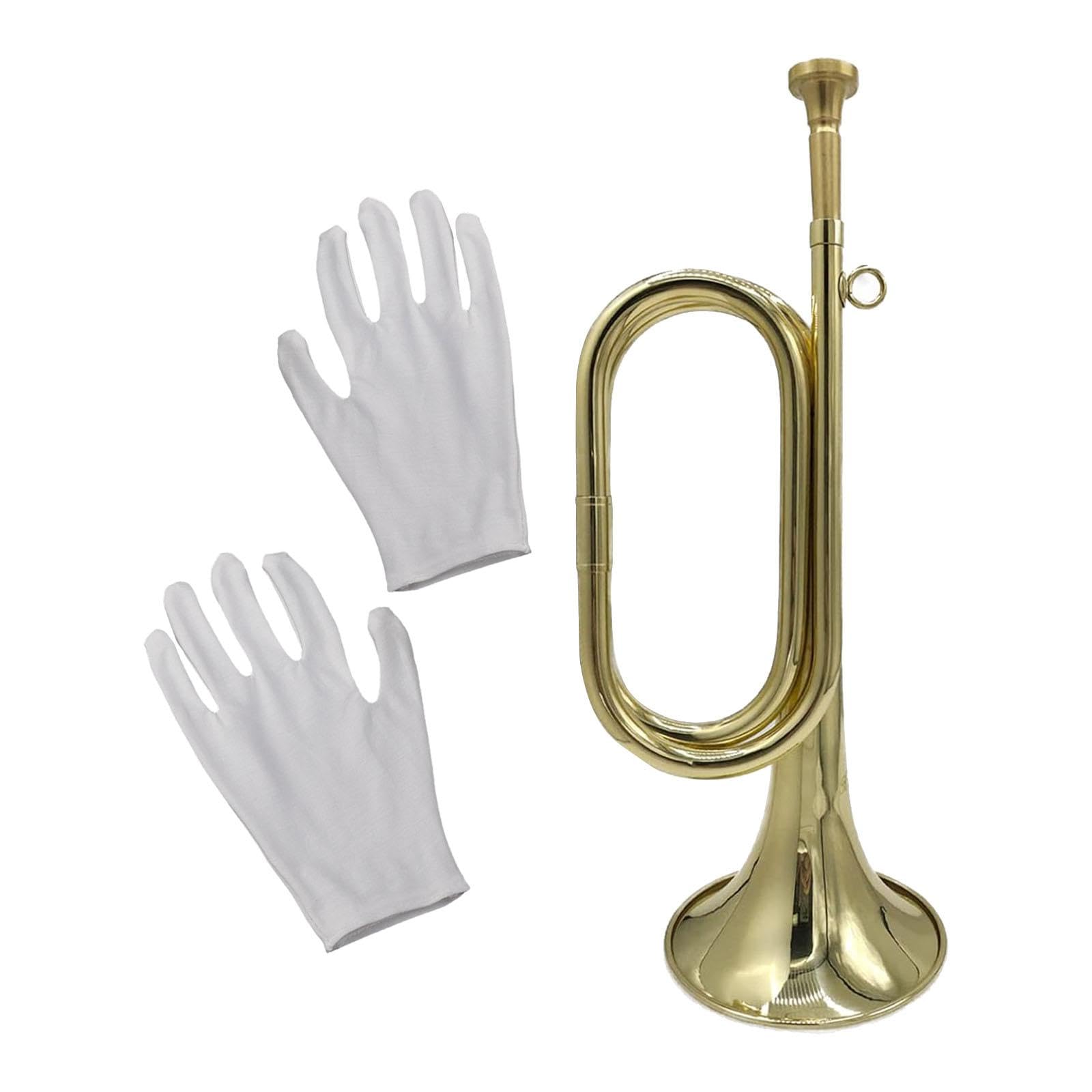 F Fityle Trompeta, instrumento de viento metal, instrumento musical ligero, trompeta de caballería para principiantes, espectáculos, orquesta, niños y, Style B