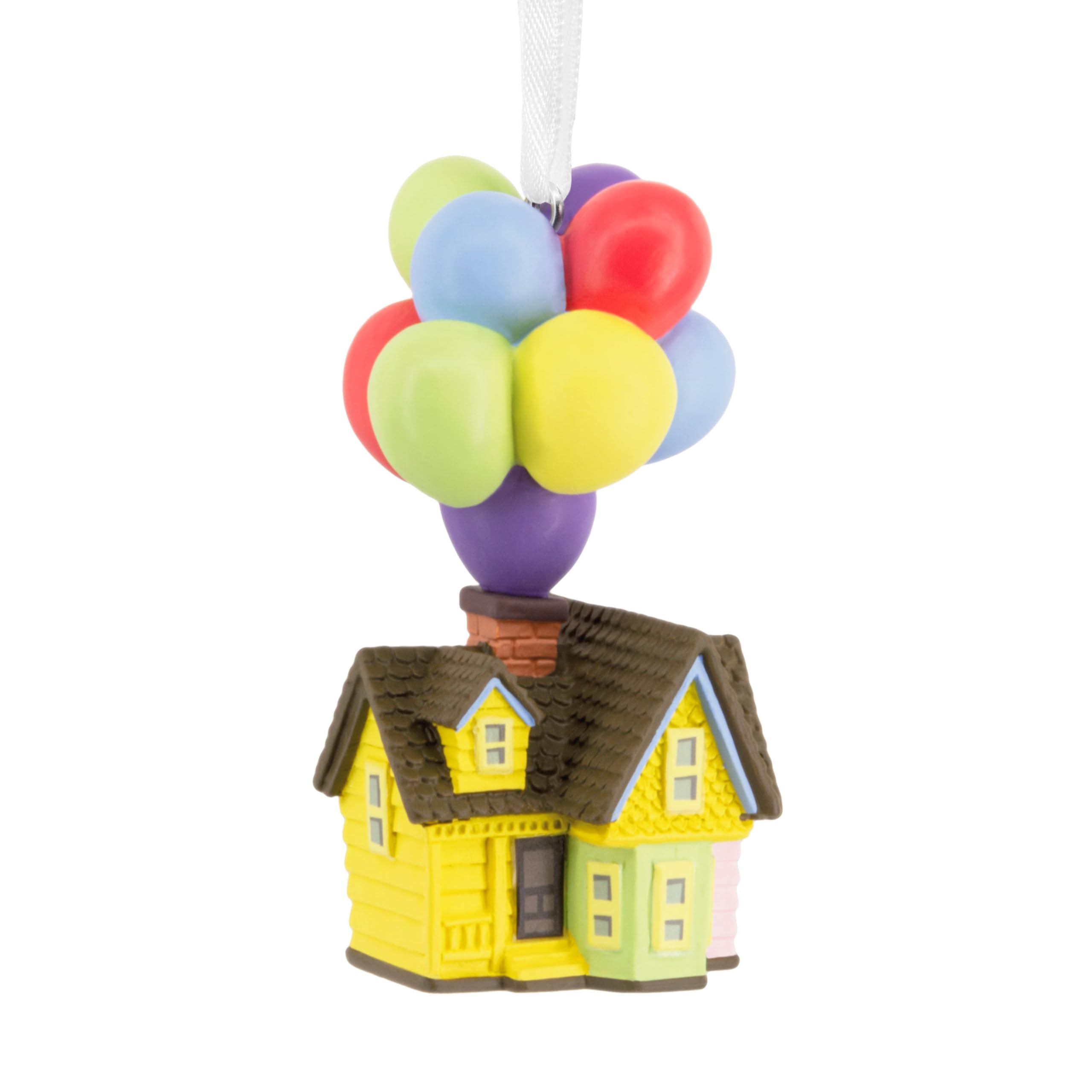Hallmark Carls' Balloon House Keepsake Hanging Ornament, Disney Tree Decoration, UP, Yellow, Green, Red