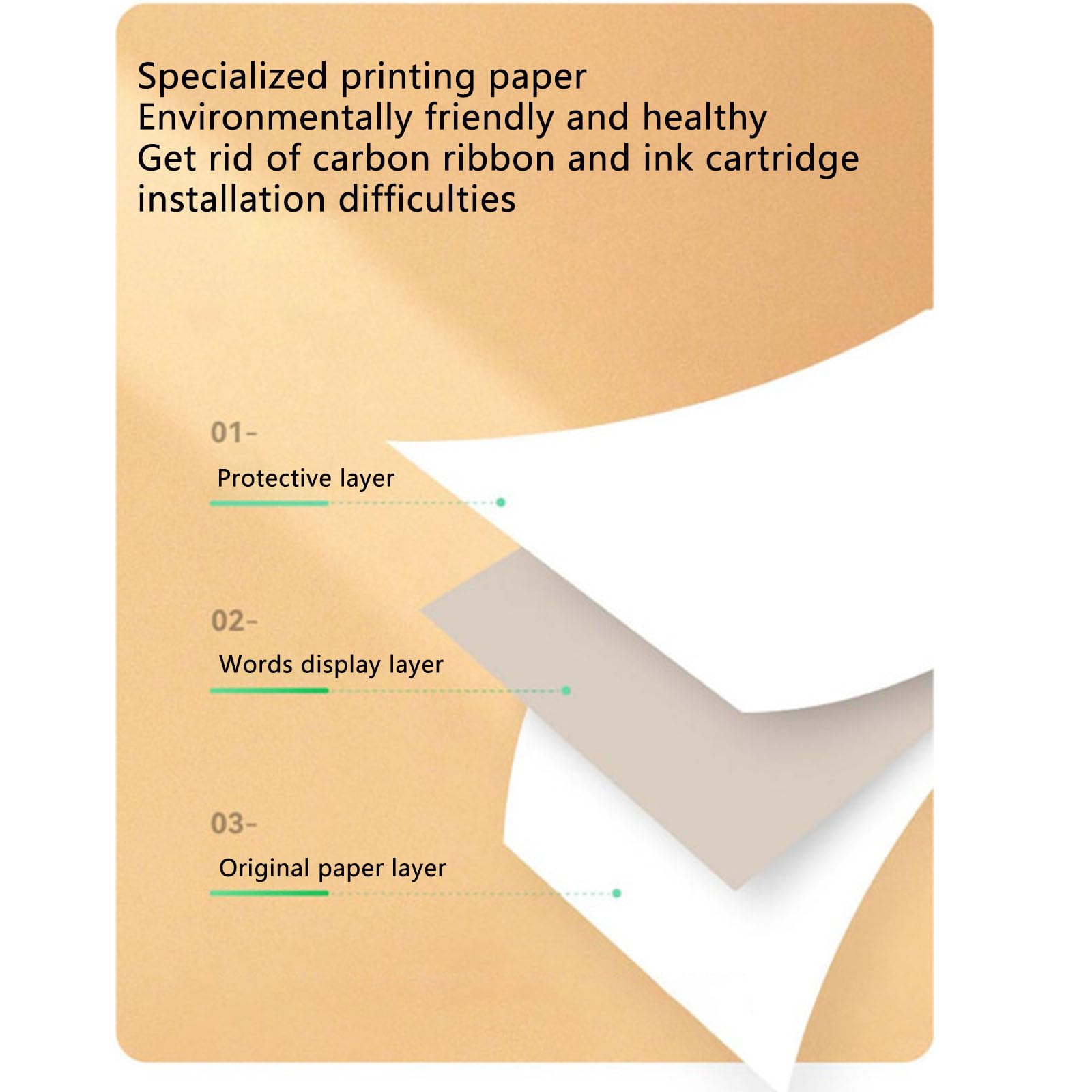 Papel para impresora térmica, 6 rollos de 8.3 pulgadas de ancho, papel de impresión térmica A4 de secado rápido compatible con PeriPage A40, M08F, MT810 para impresora térmica portátil (8.3 x