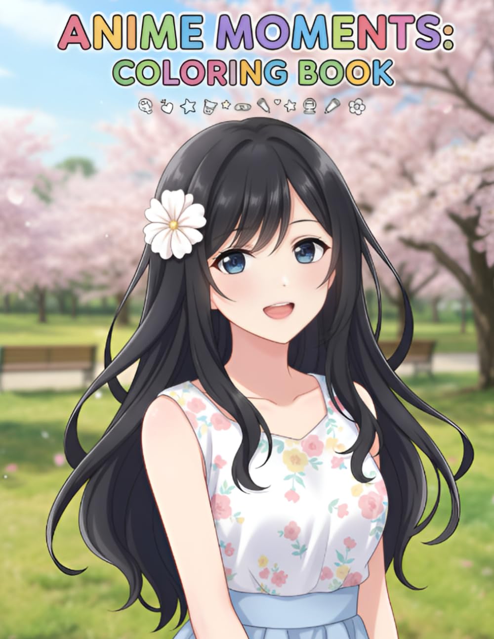 Anime Moments: Coloring Book: Scenes of Everyday Life