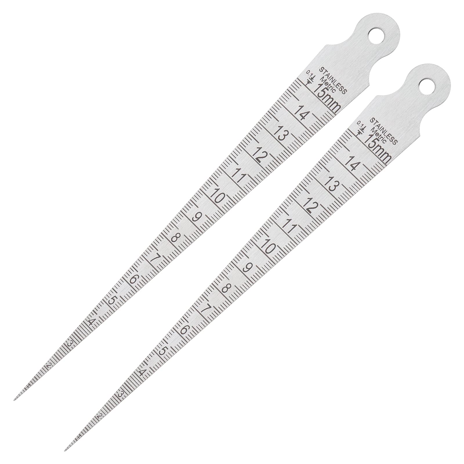 2 pezzi cuneo Feeler Gauge conico Gap Gauge in acciaio inox cono saldatura Gauge Feeler gap foro strumento di misura per diametro interno foro diametro ecc