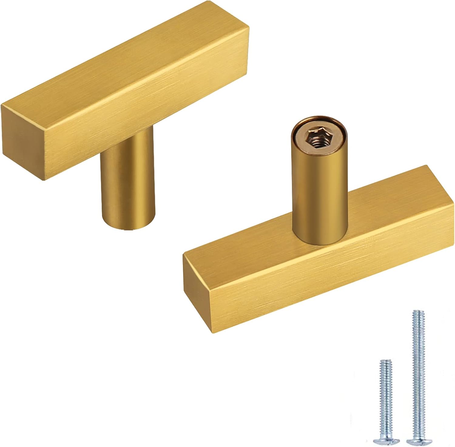 Probrico 10 Pack Length 50mm T Bar Kitchen Handle Stainless