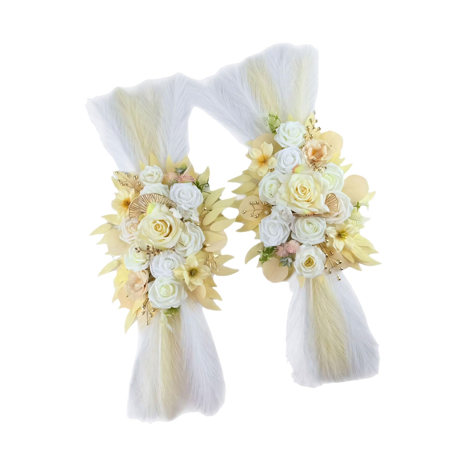 Whoasyst Hoop with Faux Roses Perfect for Event Wedding Backdrop Decoration Photography Props Ornament Commercial Display Flowers
