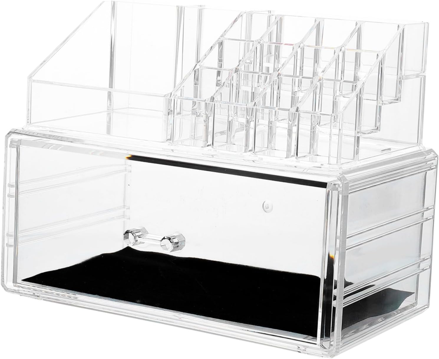 Angoily Makeup Storage Organizer Box Acrylic Case Organizer Cosmetic Storage Case Display Lipstick Foundation Organizer