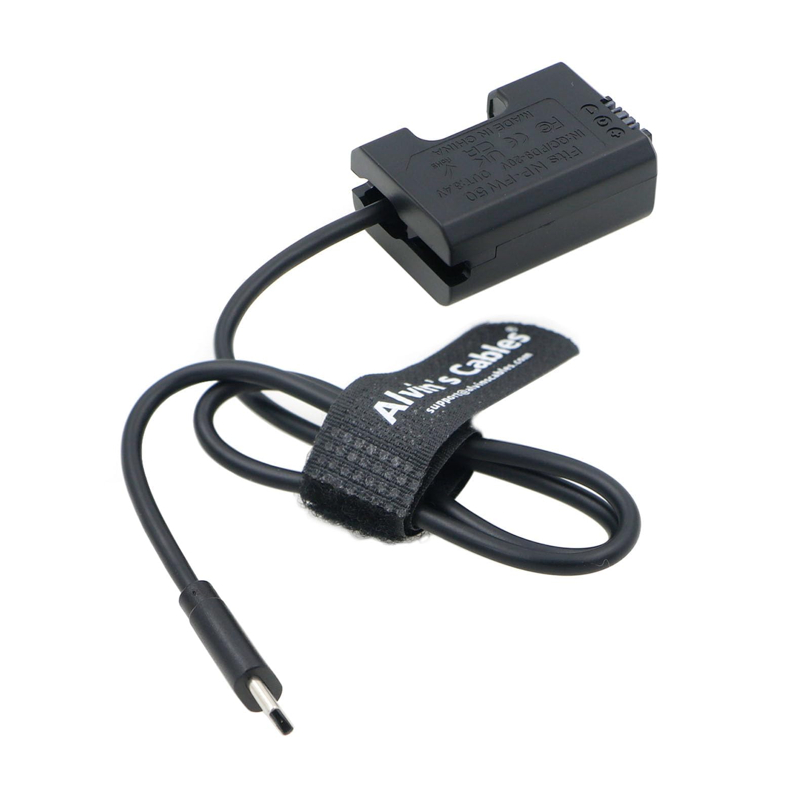 Cable NP-FW50 para Sony A6500 que elimina el apagado por descarga mediante USB-C PD 6