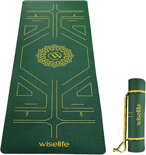Strauss Anti Skid TPE Yoga Mat 6mm with Carry Bag for Men Women