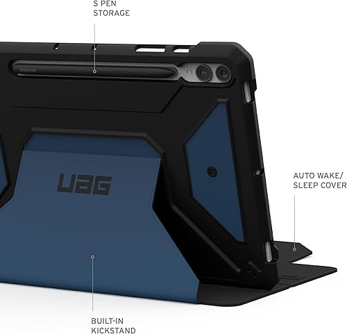 Miniatura 6 de UAG - Funda diseñada para Samsung Galaxy Tab S9 Plus de 12.4 pulgadas 2023 SM-X810 Metropolis SE Mallard, multiángulo con función de encendido y