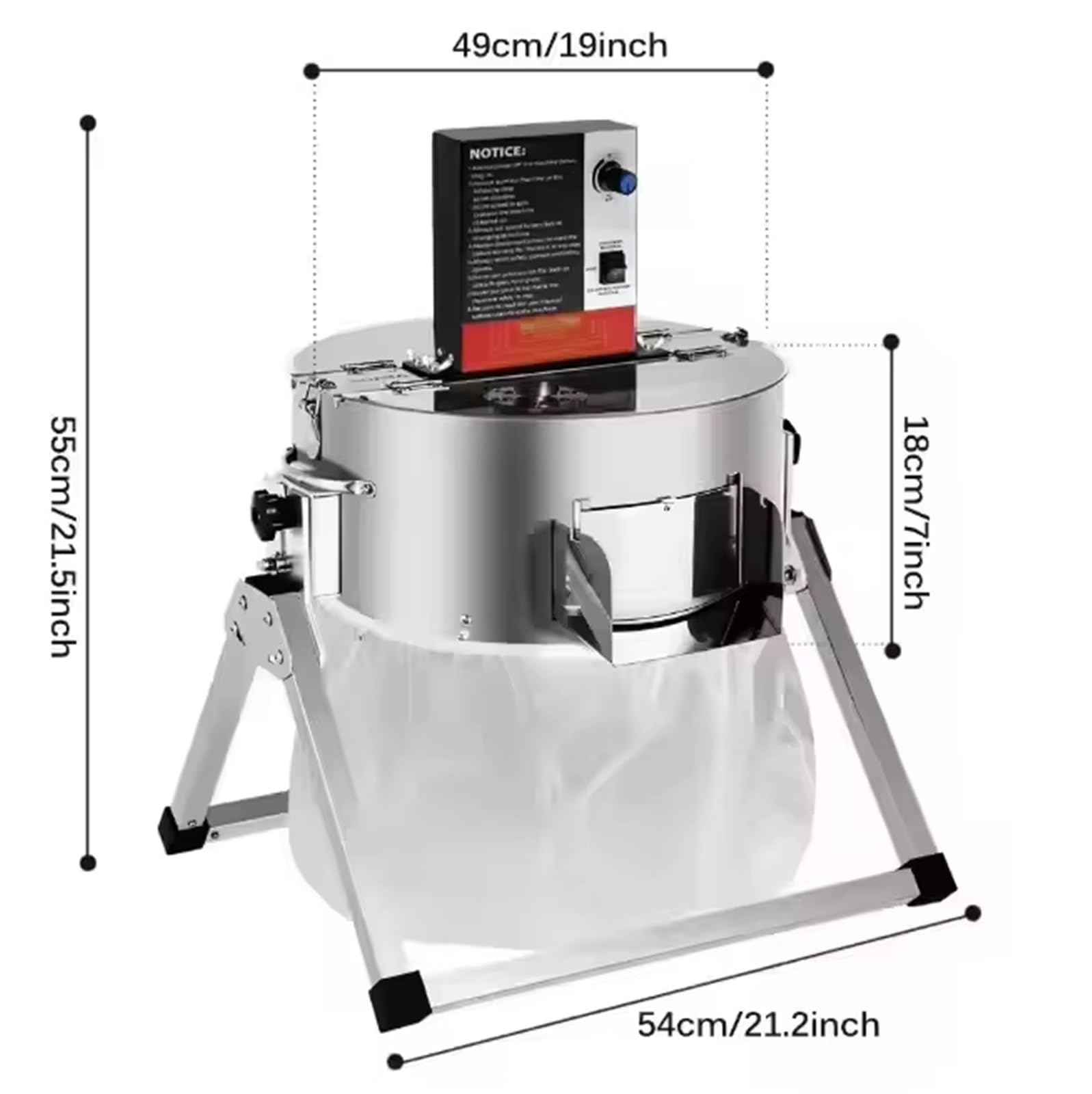 Recortador de cogollos eléctrico - Recortador hidropónico automático de 25 W con velocidad ajustable de 70 RPM y cuchilla afilada de acero inoxidable para un corte eficiente de cogollos y flores.