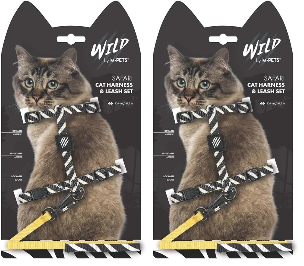 M-Pets Wild Safari Kedi Göğüs Tasması Set (2 paketi)
