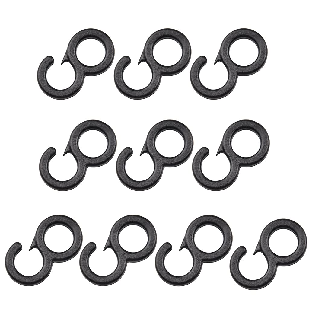 Ruarby 10Pcs Clip Tail Hook Outdoor Camping Light Plastic Canopy Tarp Fixed Hook Hiking Camping Tent Hanging Hook Clip Tail Hook