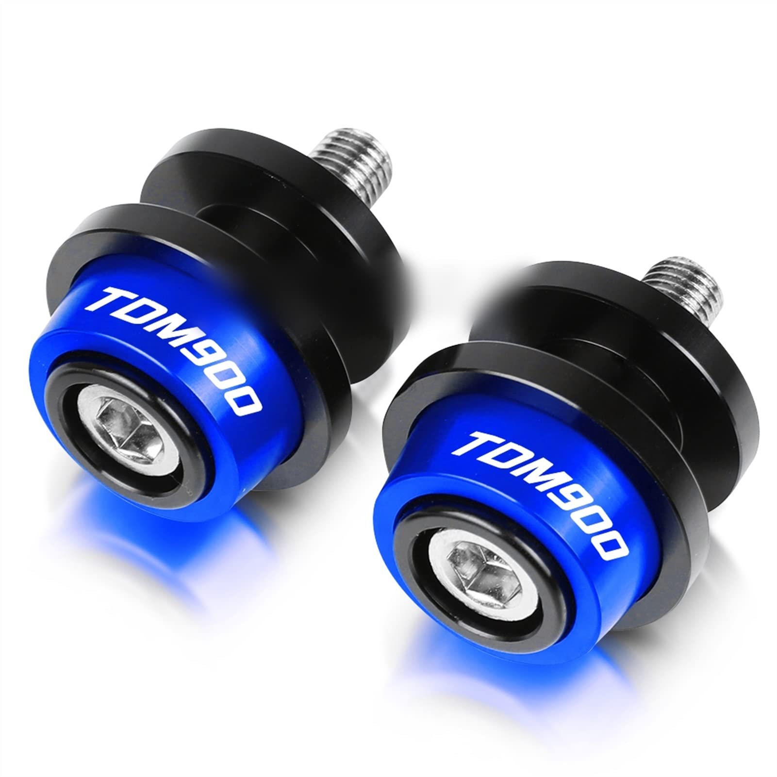 Curseur bras oscillant 6mm bleu Yamaha TDM 900 diabolos de support en alliage anodisé moto