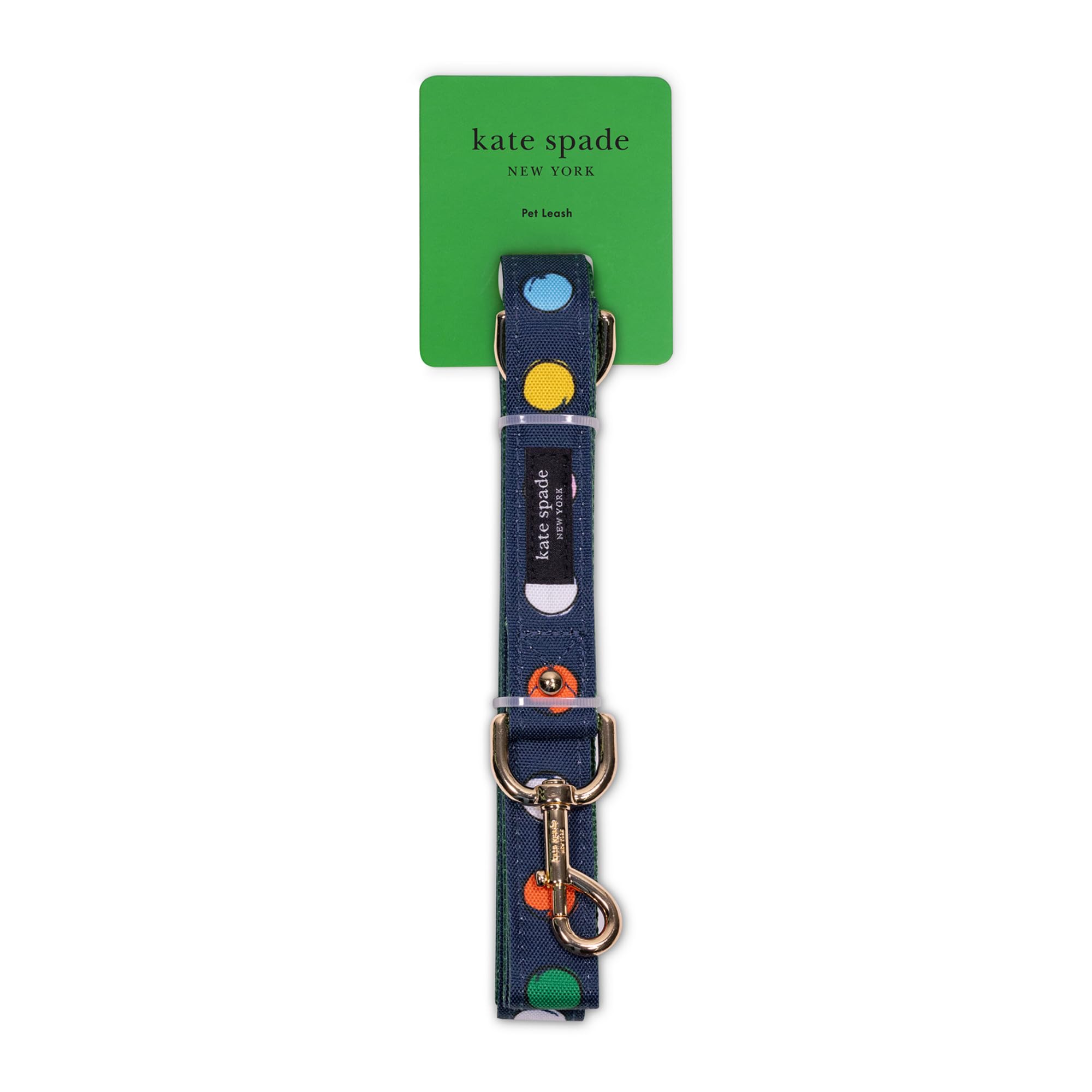 kate spade new york Correa de perro de 6 pies, correa resistente para perros hembras o machos, bonita correa para mascotas con herrajes de metal dorado, correa larga para perros medianos y grandes