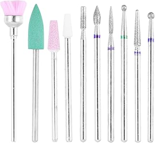 FRCOLOR 1 Conjunto de Brocas de Unha Conjunto Brocas de Diamante Brocas de Lixa de Unha Acrílica Broca de Cutícula Broca de Unha para Manicure Pedicure Uso Em Salão de Beleza Em Casa