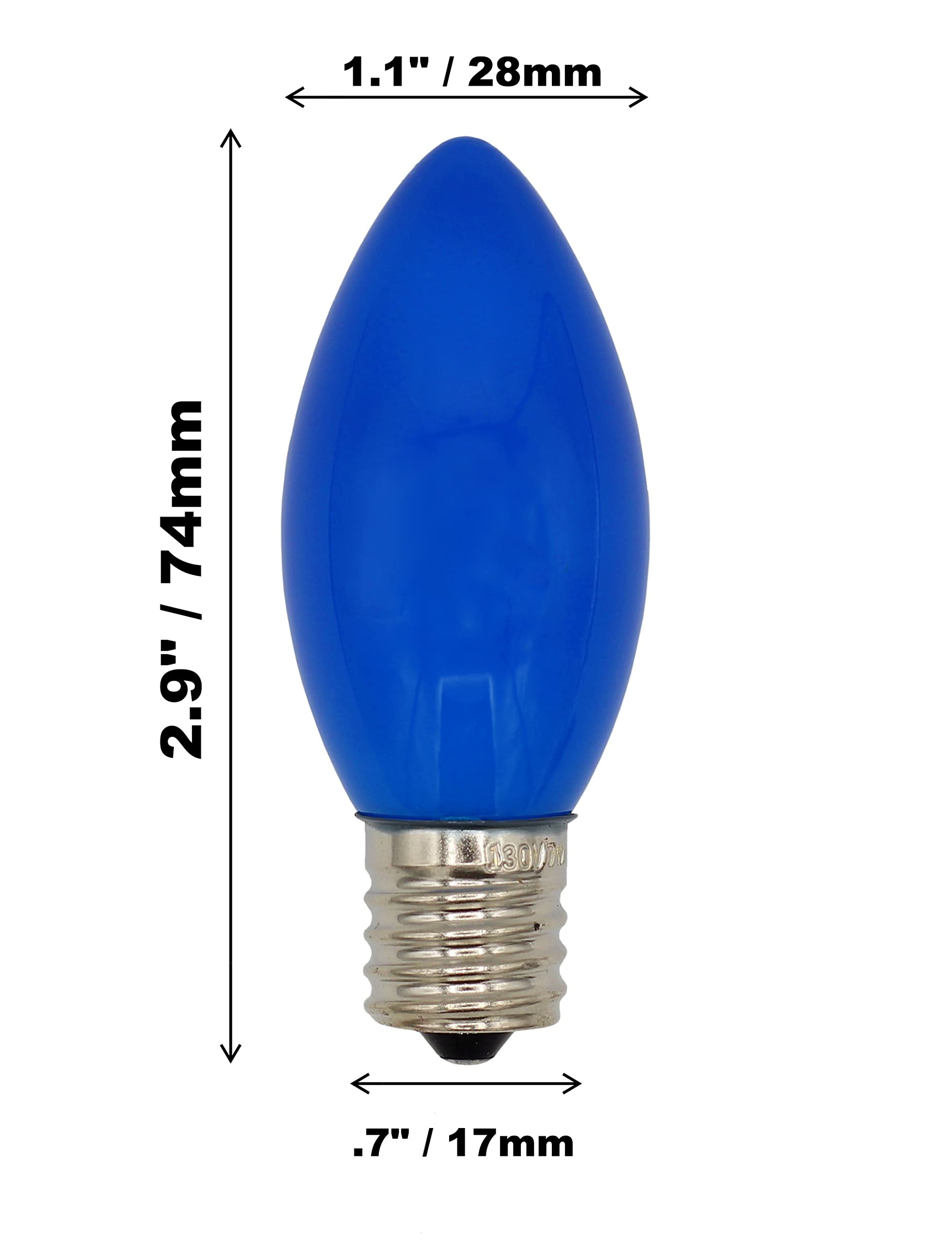 CXLHO 25-Pack C9 Clear Christmas Light Bulbs – E17 Intermediate Base, 7W, 120V Incandescent Replacement Bulbs 3 thumbnail image