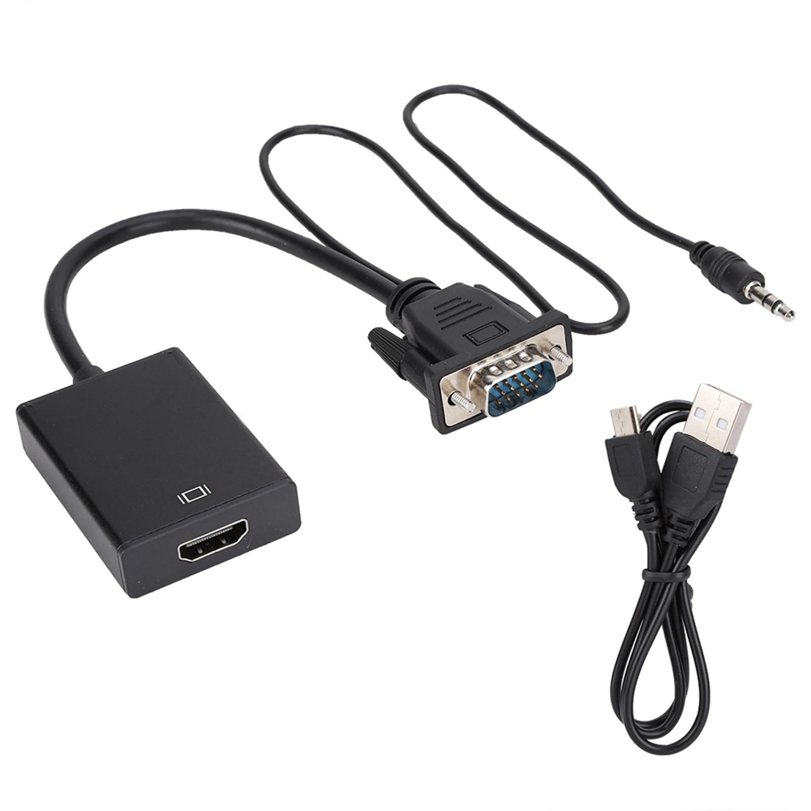 Mtlavishness VGA to HDMI Converter Cable with Audio for Projector and PC to HDTV Enjoy 1080P Resolution Plug and Play New Generation Low Power Digital Chip 24 Hour Uninterrupted