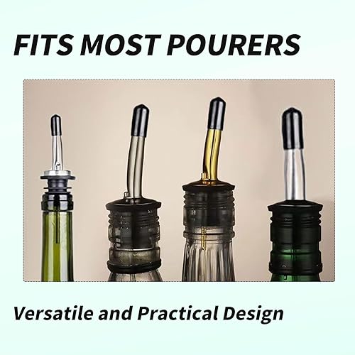 Miniatura 5 de 100 tapas de goma para botellas de licor, vertedores, tapones para botellas de aceite de oliva y alcohol (boquilla no incluida)