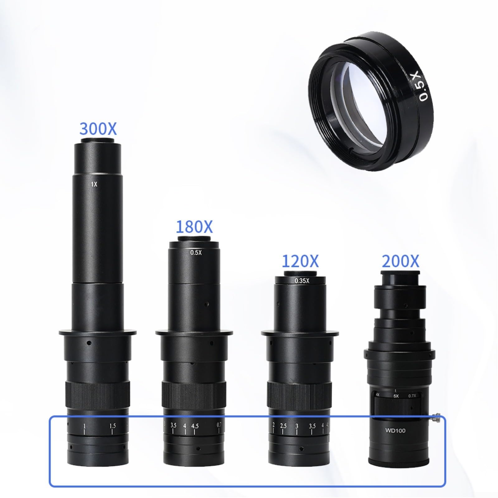 Microscope Lens Types 3x Barlow Lens Microscope Objectives Lens With 42mm Mounting Thread And ...