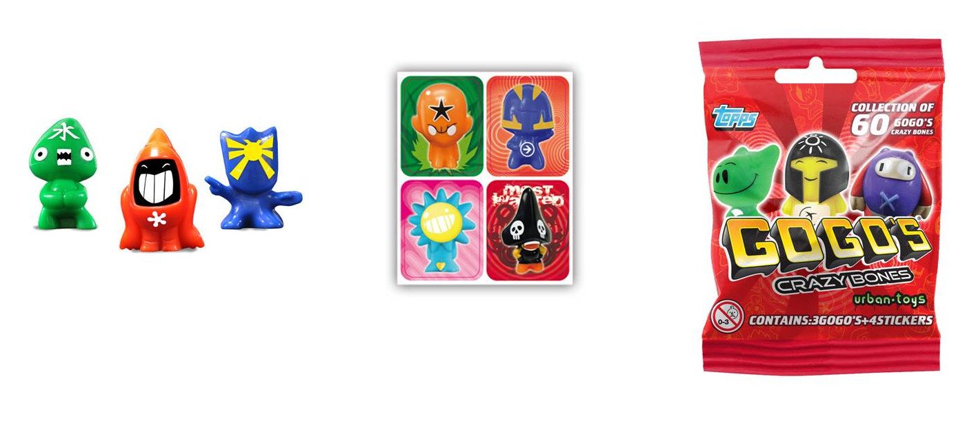 Buy Gogo'S Plastic Topps Crazy Bones Urban Toys (Pack of 3, Green