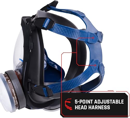 Vista 33 de Parcil Distribution Gas Mask Survival Nuclear and Chemical Full Face Respirator - Organic Vapor & Particulate - CE Tested Pd-100 ámbar claro