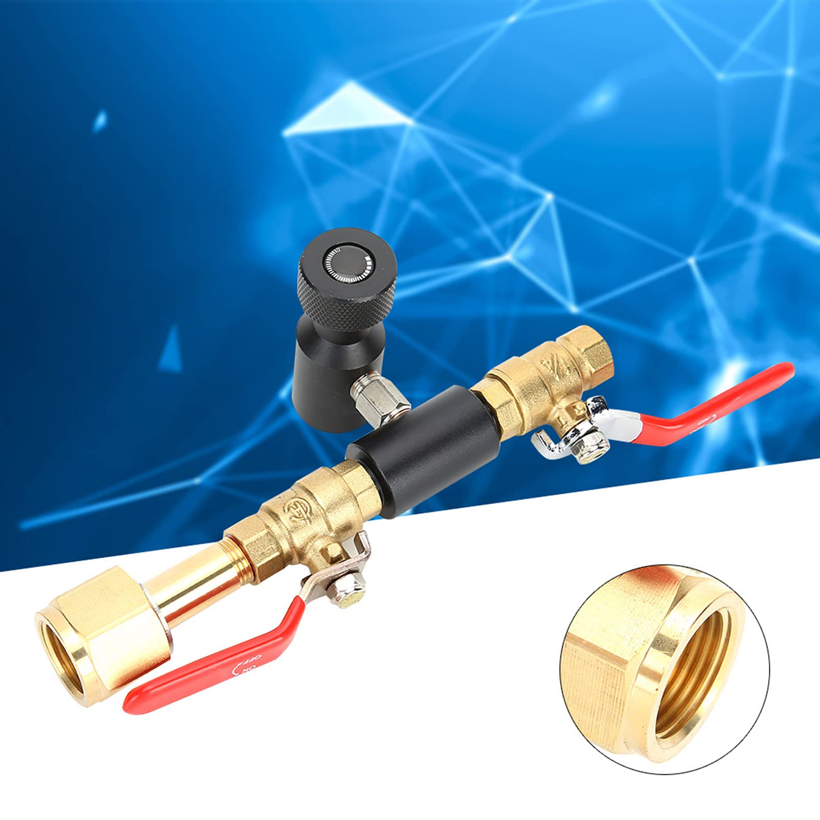 【𝐖𝐢𝐞𝐥𝐤𝐚𝐧𝐨𝐜】 Zawór sodowy, adapter do napełniania cylindra CO2 podwójny zawór CGA320 z sodą czarny zawór ASA instrukcja obsługi do strumienia gazowanego