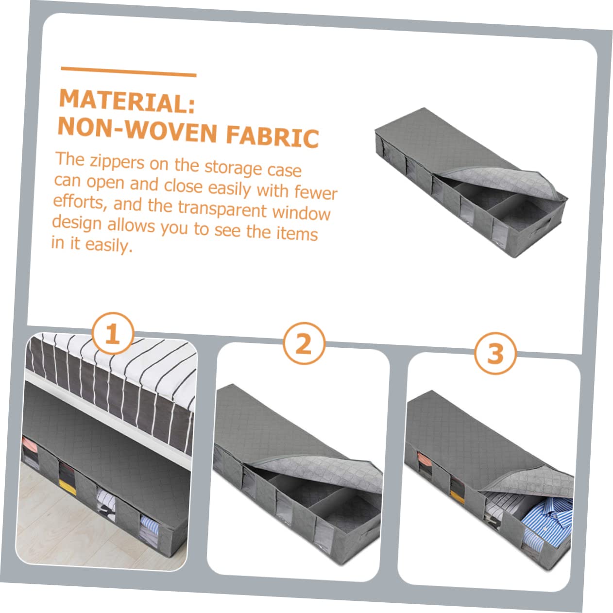 IMIKEYA Caja De Almacenamiento De Ropa Organizador De Ropa Plegable Debajo De La Cama Organizadores De Ropa De Juguetes Bolsas Organizadoras De Ropa