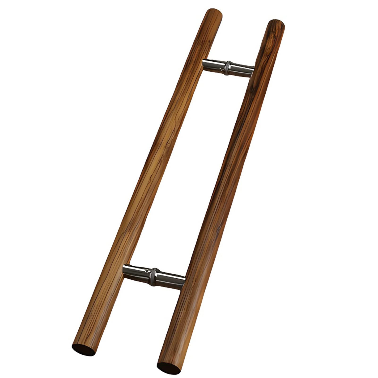 Poignée de porte en bois massif 60 cm de long en forme de H double face