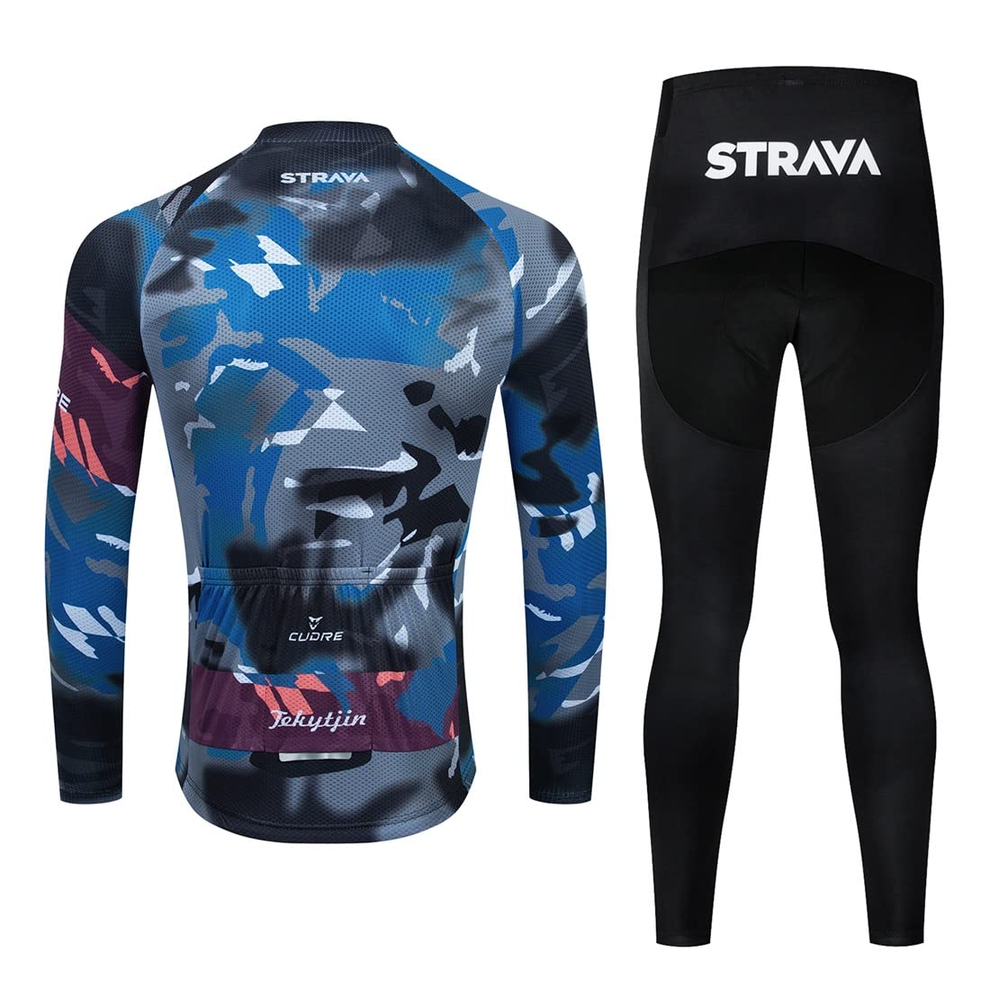 Amazon.co.jp: サイクルジャージ 上下セット 秋冬 裏起毛 冬用