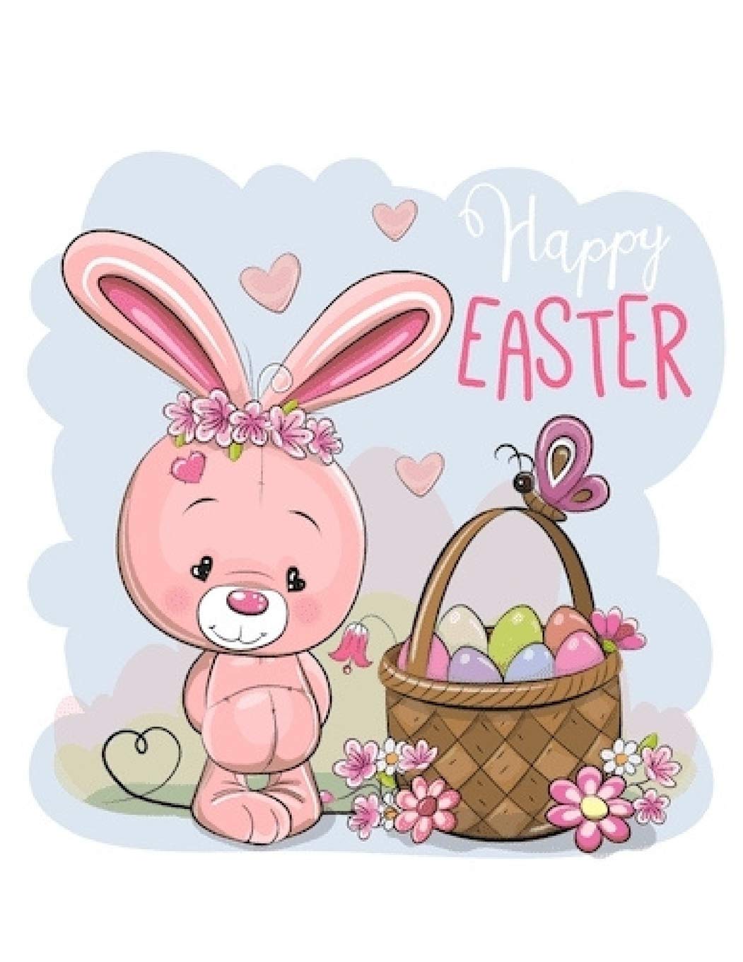 Happy easter: Easter coloring book
