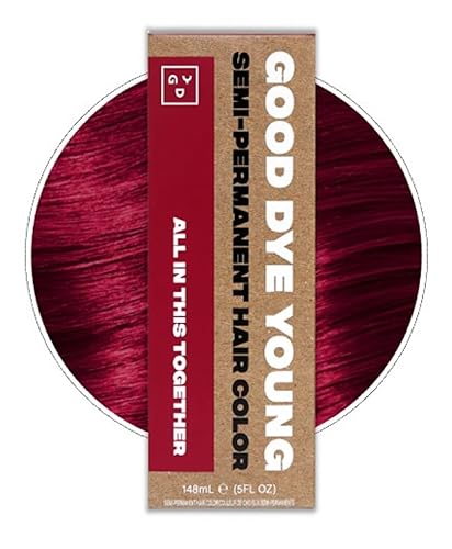 Good Dye Young Tinte rojo semipermanente para el cabello (todo en esto junto) Color temporal de cabello protector UV dura de 15 a 24 lavados Tinte