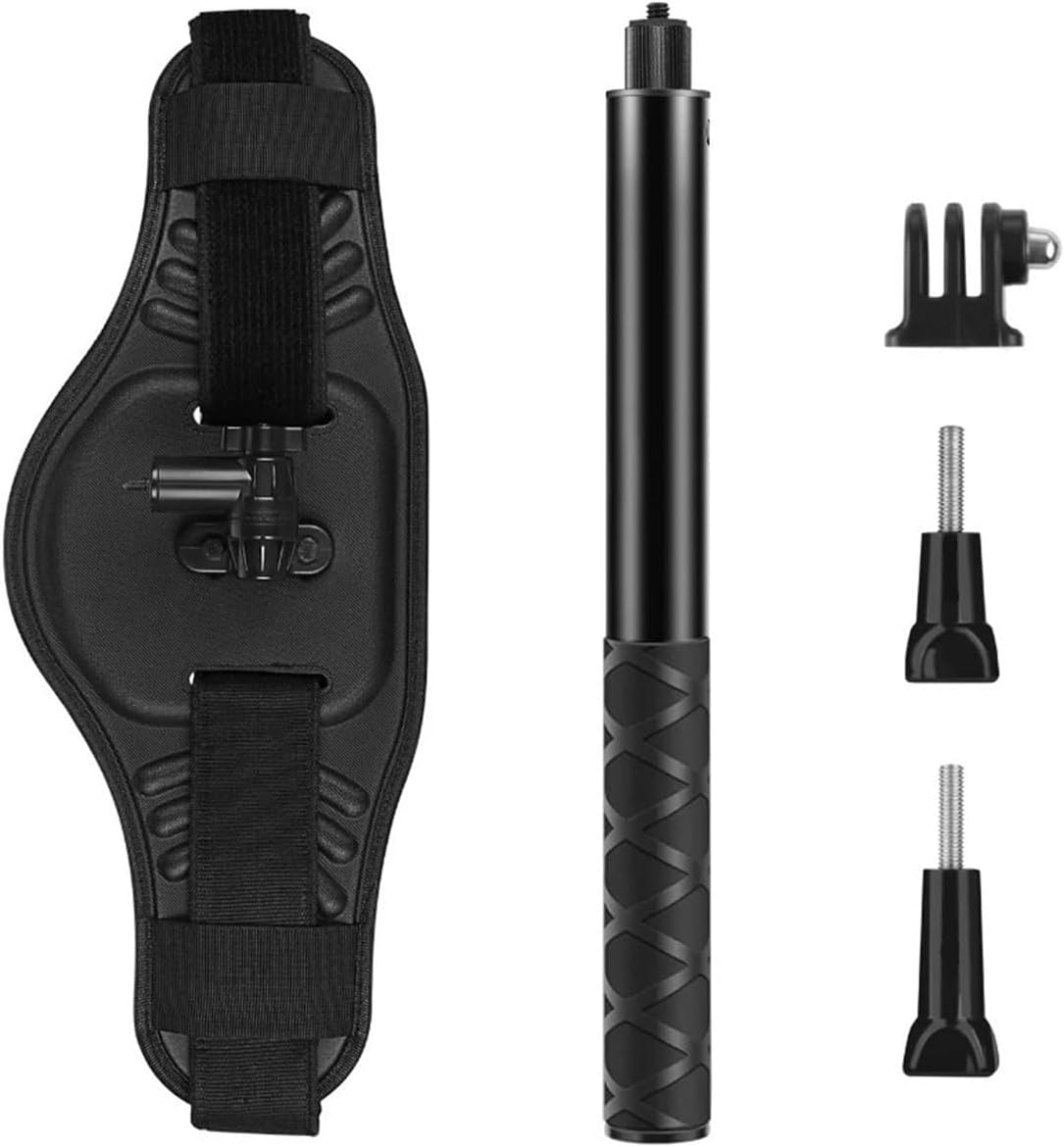 胸部カメラマウント、 Selfie スティック一脚ウエストベルトマウントストラップ、互換性がありますGoPro、Insta360 X