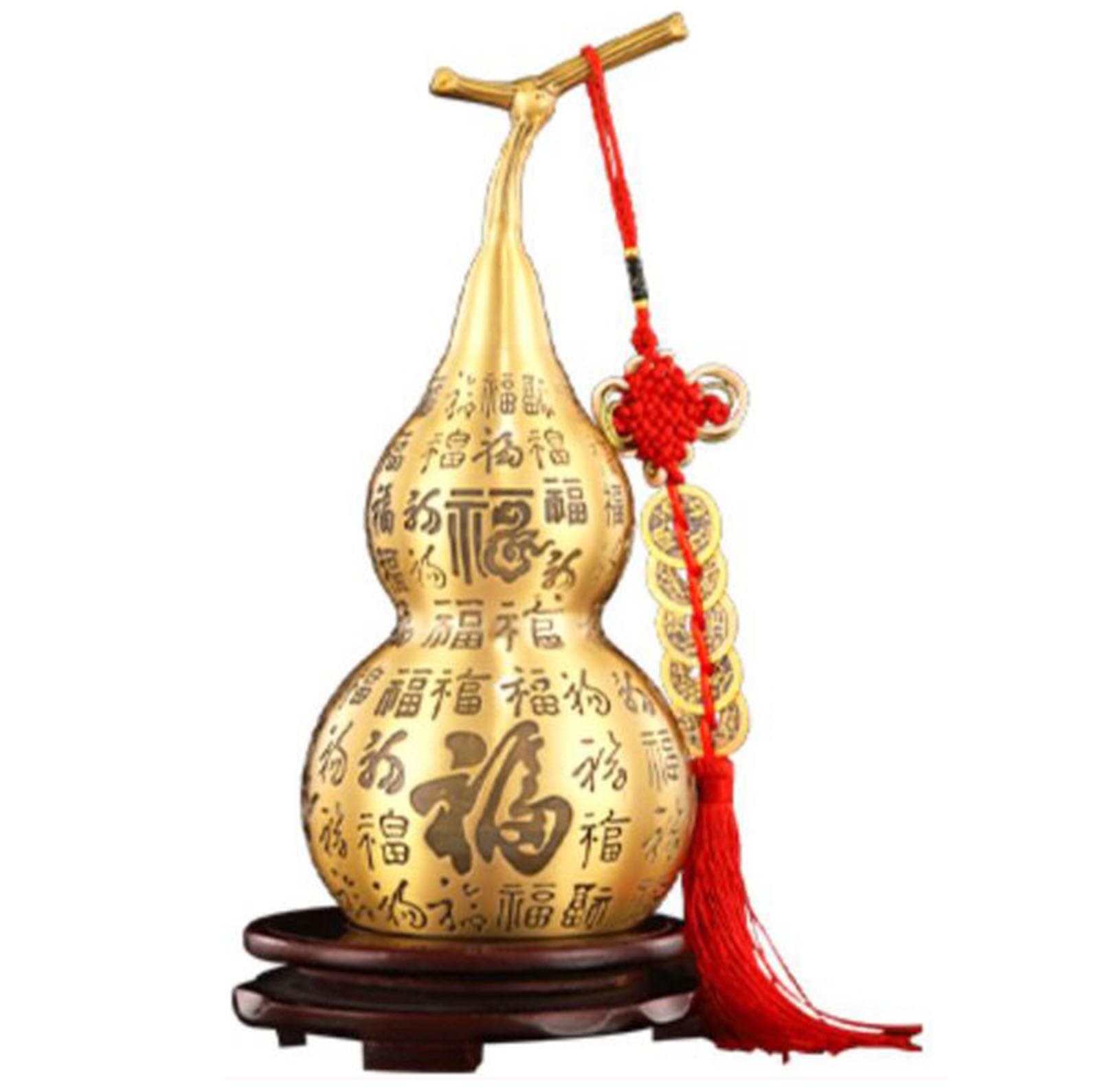 Feng Shui Brass Gourd Ornament HU Lu Figurine for Bedroom Multifunctional