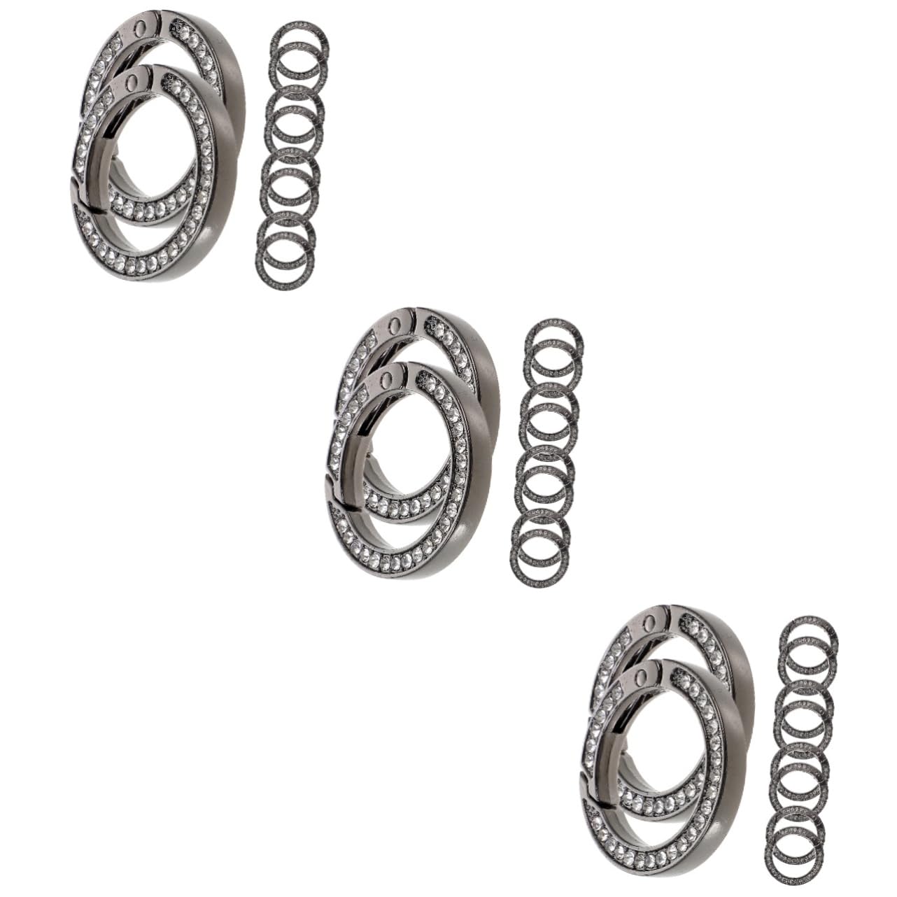 EXCEART 3 Set Di Fibbie in Metallo Per Borse Fibbie Per Chiavi Di Collegamento Per Borse Artigianali 10 Pezzi*3