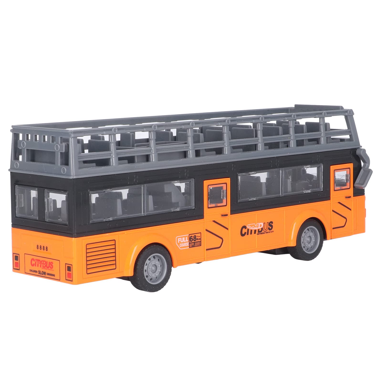 Giocattolo Telecomandato per Autobus RC con Design Anti-collisione Asse Singolo Leva Idraulica Cabina Alta Simulazione per Bambini Dai 3 Anni in su (QH204 9 Autobus turistico)