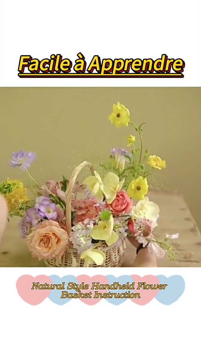 2 Pièces Panier à Fleurs Tissé à Pampilles, Panier Mariage, Panier En Osier Avec Anse, Panier à