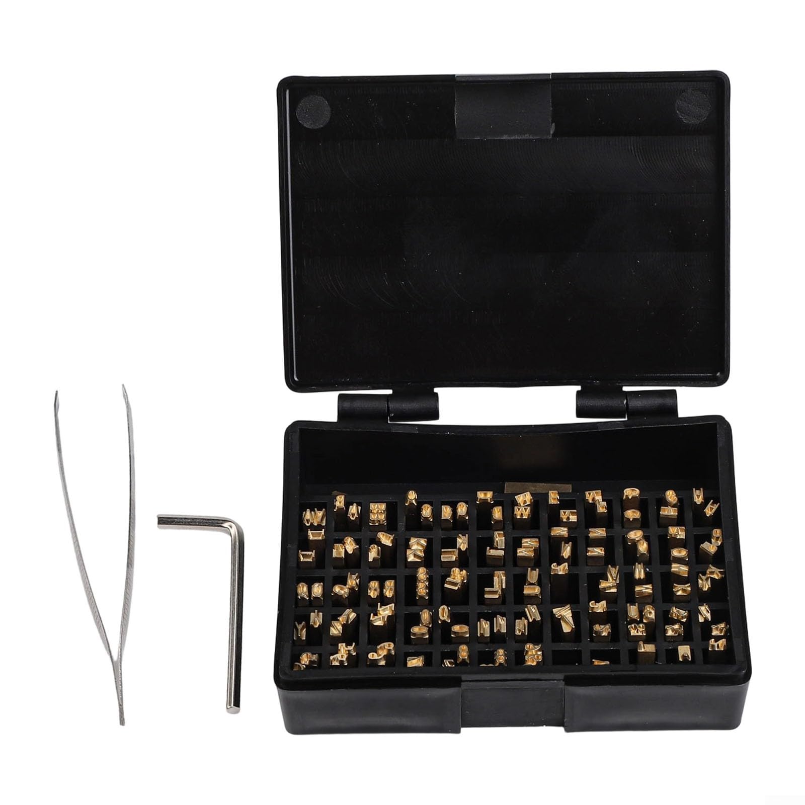 Lot de 120 lettres en cuivre à chaud 2 x 3 x 15 mm pour machine de codage HP-241 DY-8, caractères d'estampage de code de date pour emballage de film et