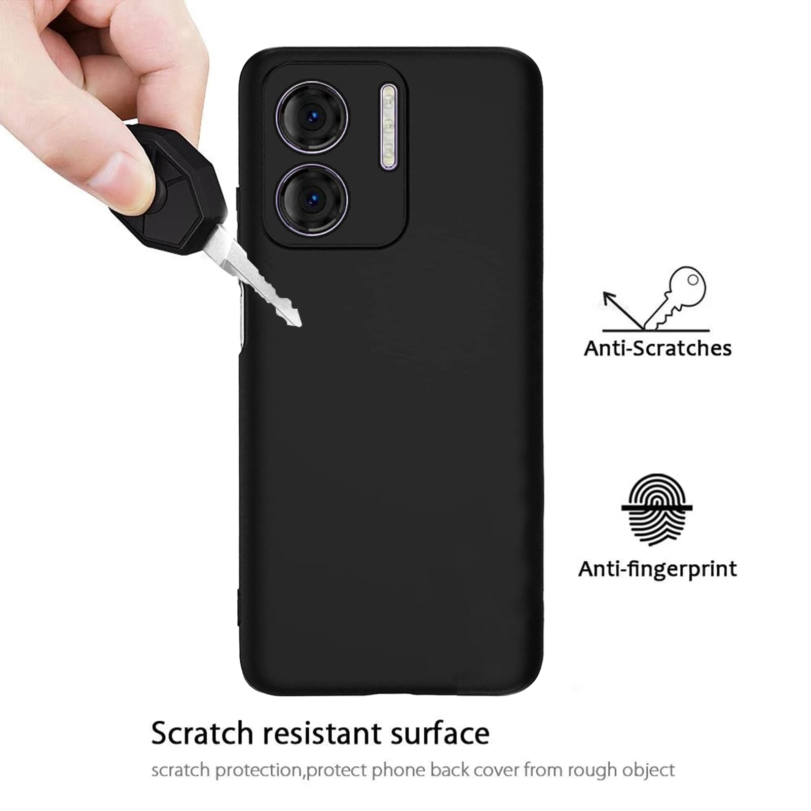 DOOGE E N50 Cover + 3 Pezzi Vetro Temperato, Custodia Morbida TPU Trasparente Antiurto, Protezione Completa