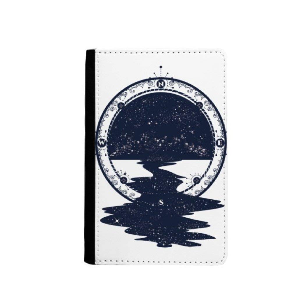 beatChongStars Creek Forest Art Pattern Passport Holder Travel Wallet Cover Case Card Purse