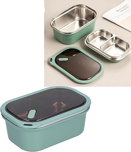 Miniatura 6 de Niiyen Lonchera de 40.6 fl oz de 2 capas de alimentos calientes con cuchara, lonchera Bento portátil para adultos, almacenamiento de alimentos fríos