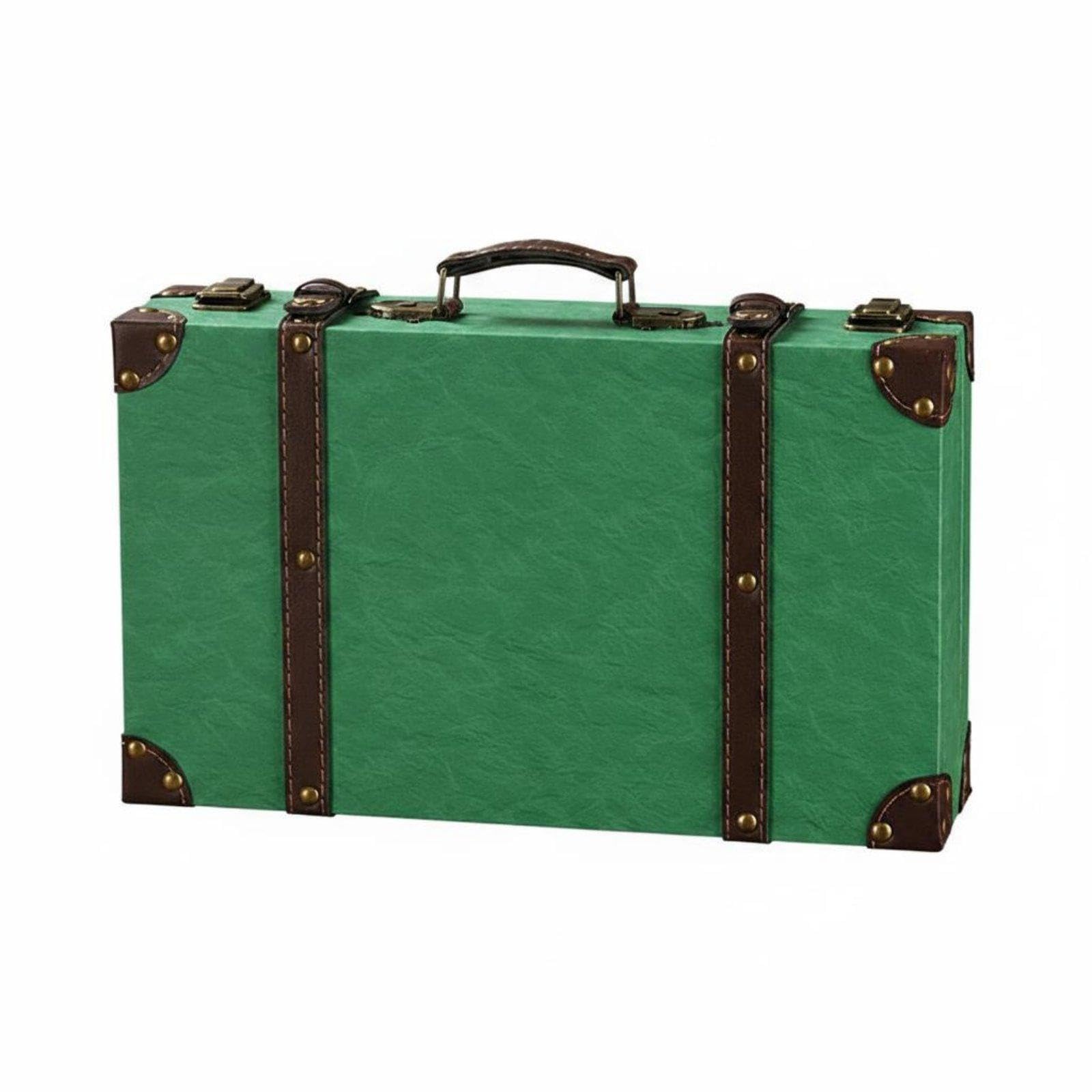 3 Pieces Vintage Suitcase Set Photo Prop Retro Leather Trunk Set Multipurpose Vintage Suitcase Box for Shop Window, Bedroom 1120D Peacock Green|Travel|Vintage Luggage & Travel Accs-image-49