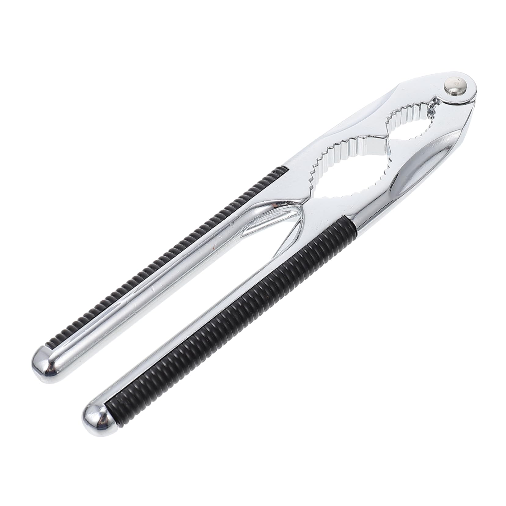 VINTORKY 1Pc Walnut Shell Opener Tool Heavy Duty Nutcracker for All Nuts Versatile Cracker Plier for Walnuts Pecans Crabs Seafood Easy to Use Portable Silver