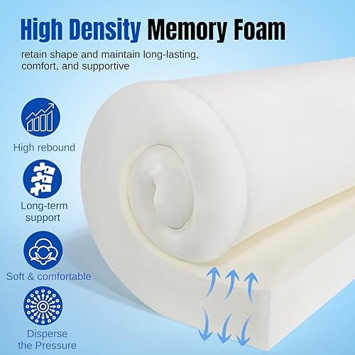 Miniatura 81 de idee-home Cojín de banco para exteriores impermeable, cojines de banco para muebles de exterior, almohadilla de asiento de repuesto para columpio