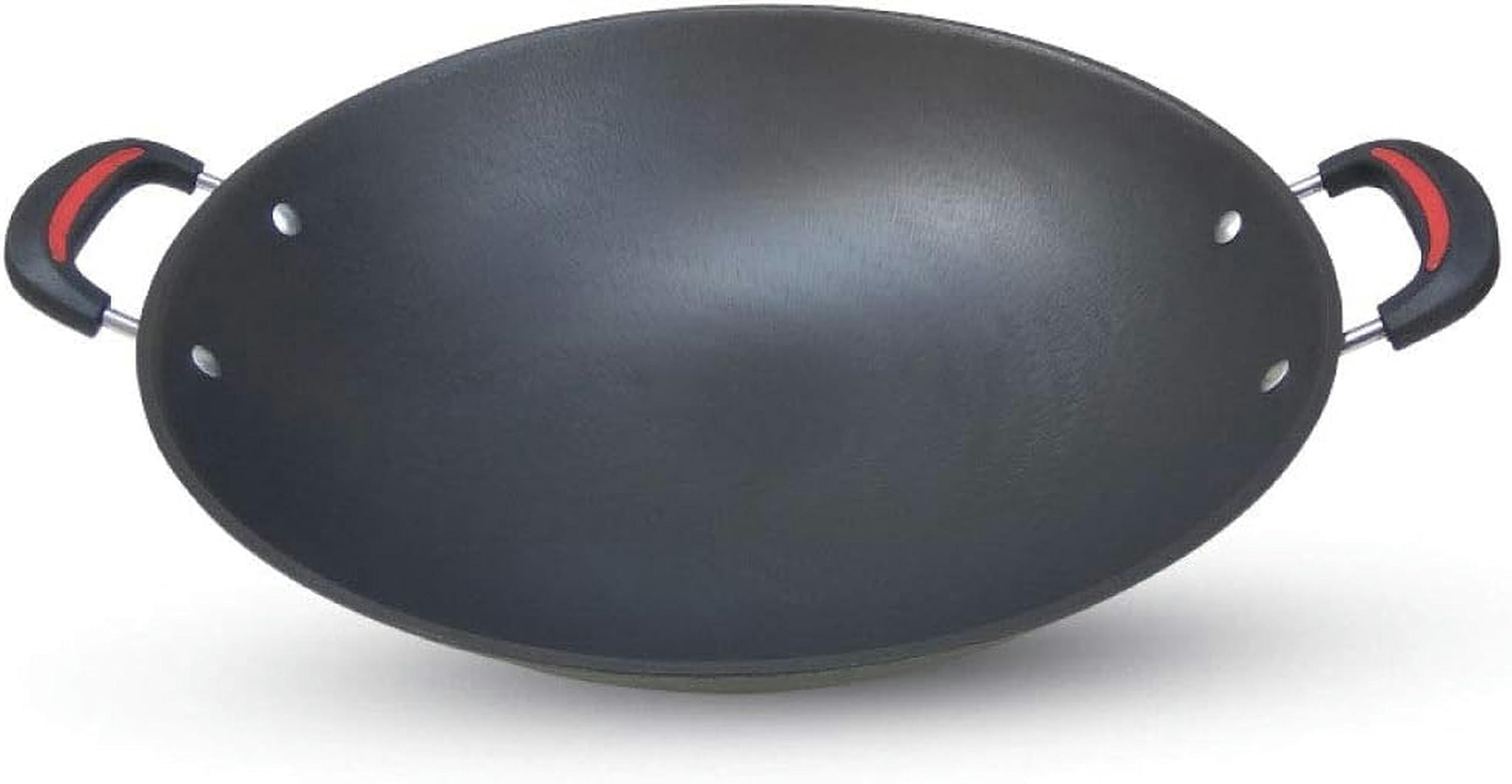 Wok en fonte antiadhésive pour grand ménage cuisine saine sans rouille