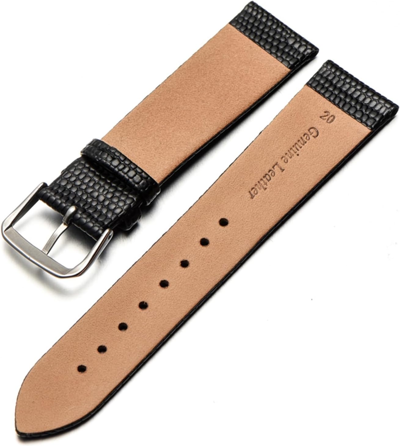 Cong Yi 10mm 12mm 14mm 16mm 18mm 20mm New Women Black Brown Red Genuine Leather Watch Band Strap Bracelet With Pin Buckle