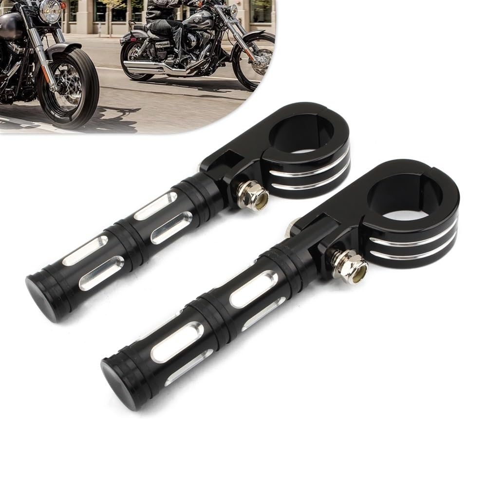 Repose Pieds Avant Repose-pieds 38mm avec pinces montage pour Chopper Bobber barre protection du moteur moto et autoroute
