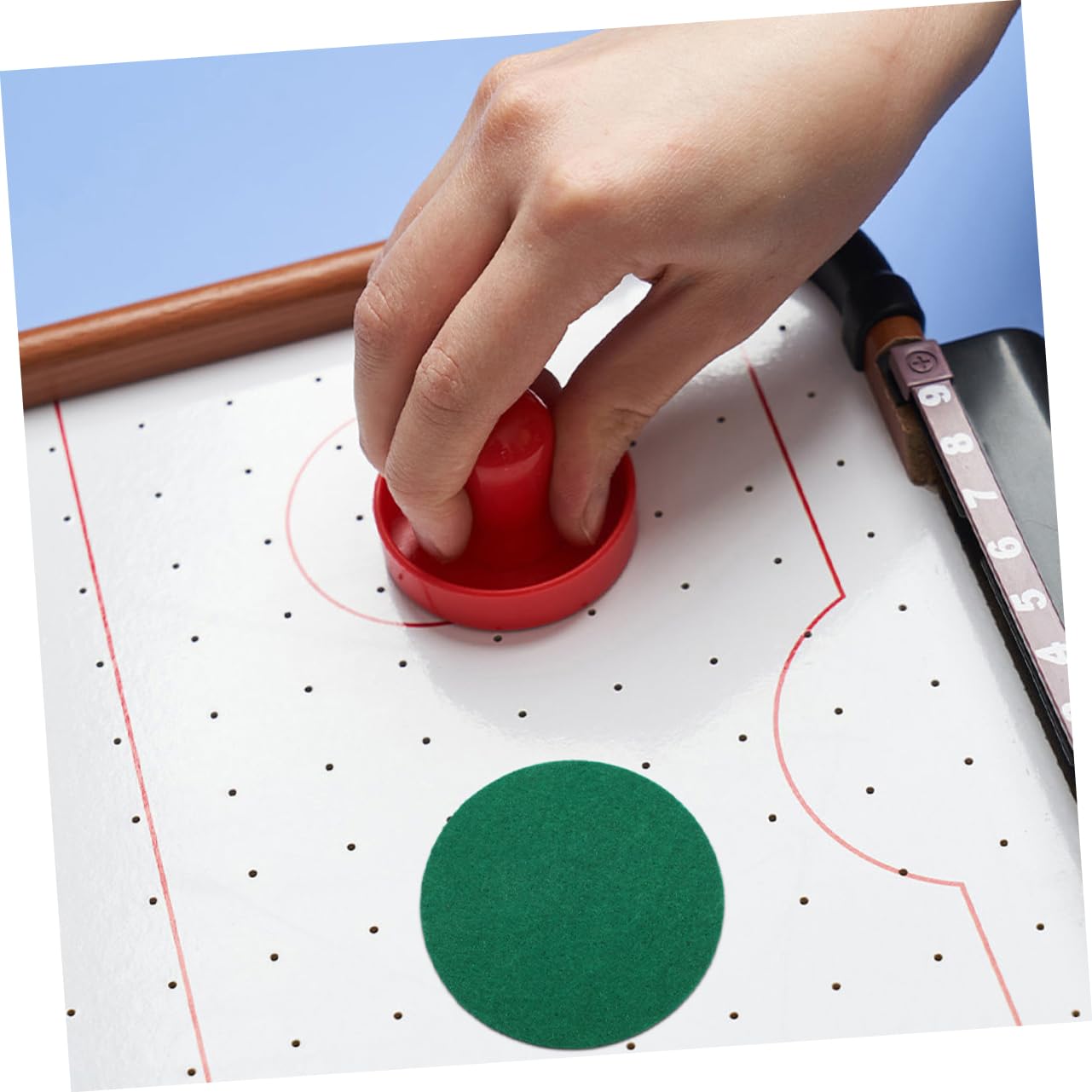 POPETPOP Hockey Flannel Pads 8 Pack Heavy Duty Hockey Pusher Patches Round Shape Easy Storage