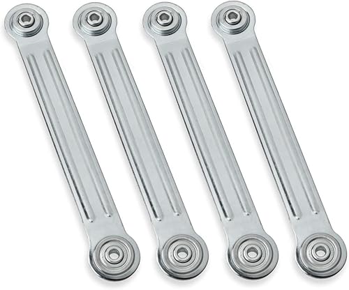 Miniatura 7 de Soportes de brazo para cojinetes planeadores, paquete de 4, 10 pulgadas de longitud total, 8-58 pulgadas de agujero a agujero, acero plateado,